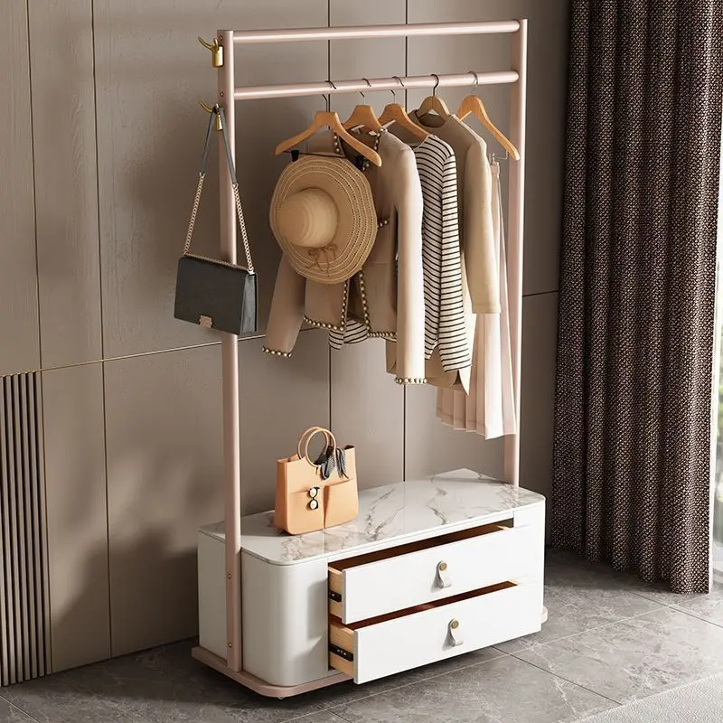 Put the clothes artifact at night, coat rack, floor-to-ceiling bedroom, multi-functional bedside  in the living room, integ