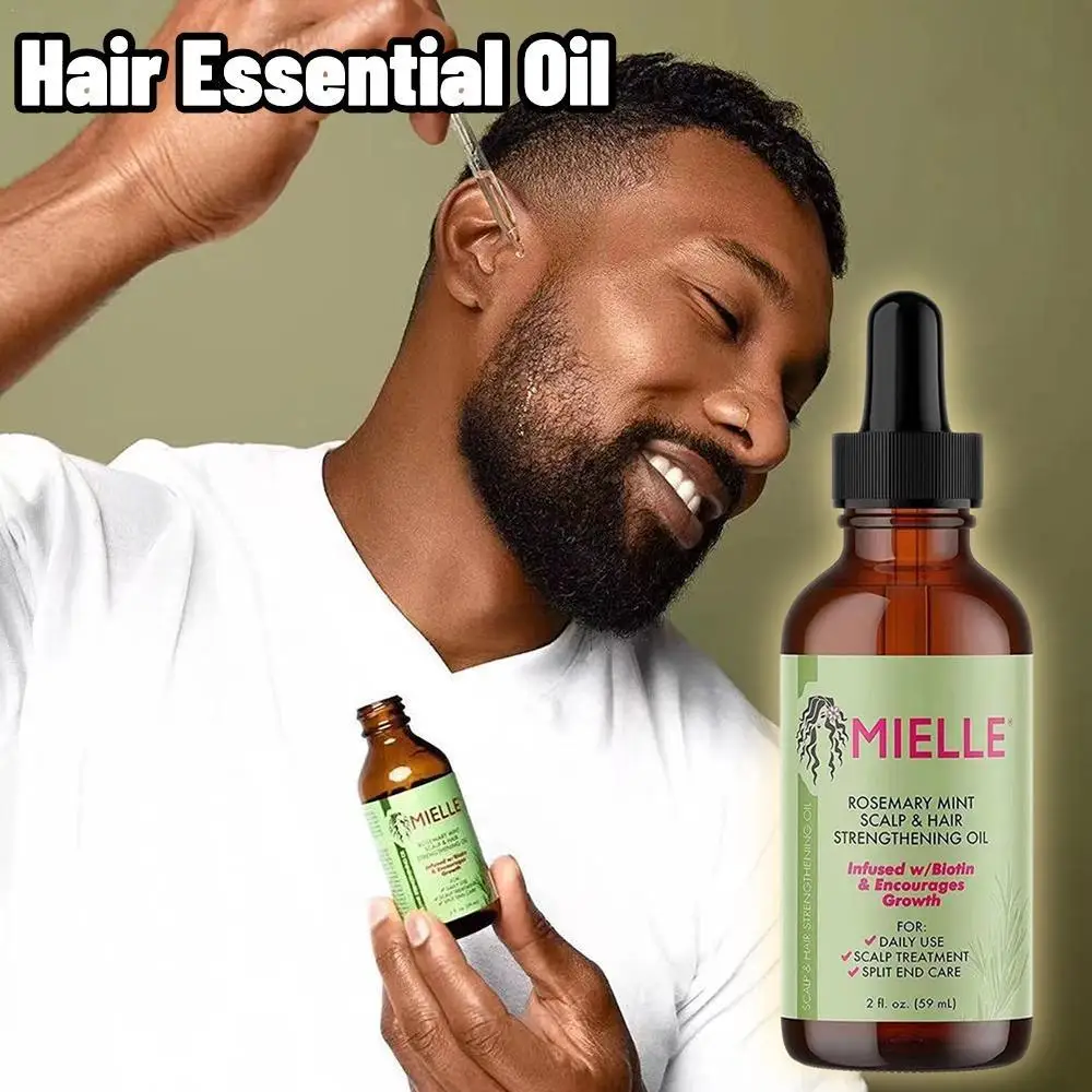 Hair Essential Oil Hair Strengthening Improve Hair Quality Nourishing Split Ends Hair Care Serum Rosemary Mint Hair Oil Beauty