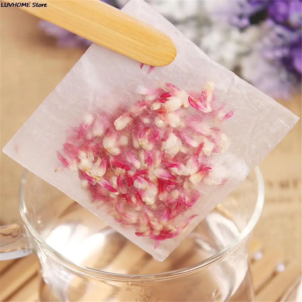 100Pcs/lot Disposable Tea Bags Filter Bags For Tea Infuser with String Food Grade 7*10cm Fabric Empty Teabags