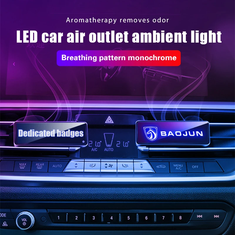 

LED car air outlet ambient light air conditioning vent decoration Neon mood lighting Auto Interior Decorative Atmosphere Light