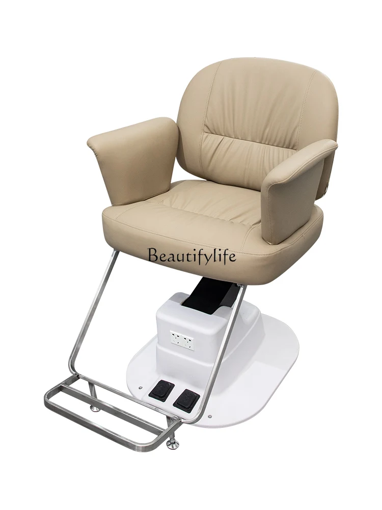 

High-End Japanese Barber Shop Electric Lifting Chair for Hair Salon Hair Cutting Chair Simple Modern Chair