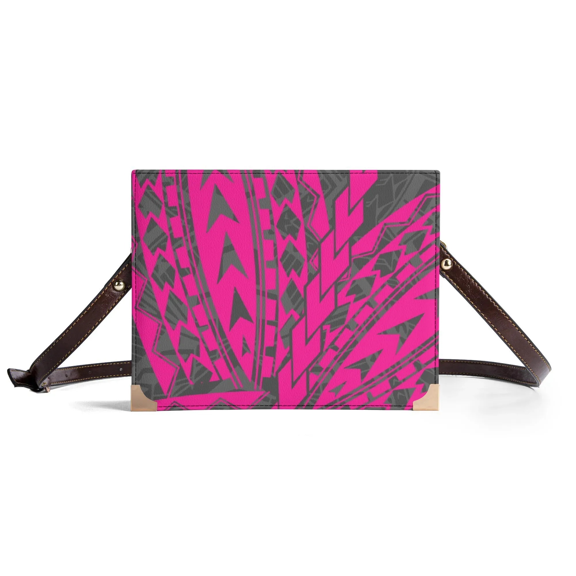 

Женская сумка через плечо в полинезийском стиле с принтом, большая вместительная сумка для хранения, модная сумка с настраиваемым узором