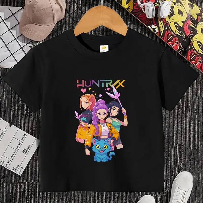 تي شيرت K POP Demon Hunter، بأكمام قصيرة من القطن للأطفال والكبار، قميص برسومات عصرية غير رسمية، جديد للصيف والخريف #2