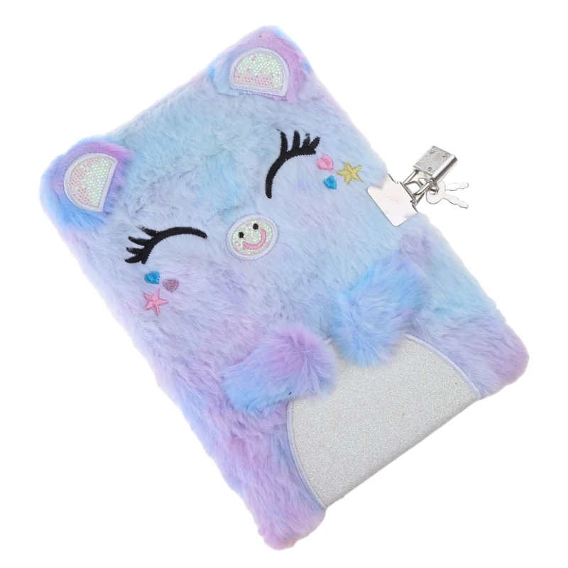 Секретный дневник, молитвенный дневник для девочек-студенток, плюшевый блокнот с героями мультфильмов для письма, Прямая