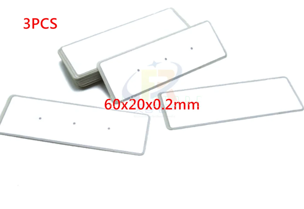 

3PCS Rectangular shaped piezoelectric ceramic 60x20x0.2mm sensor generator PZT-5