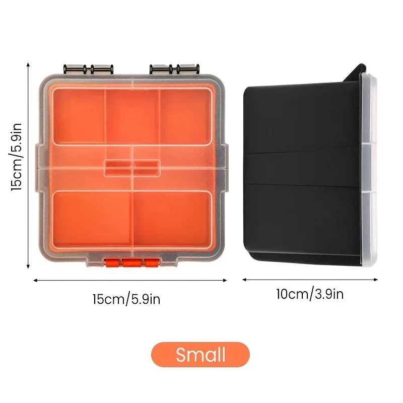 DELIXI ELECTRIC 6/10/13 Inch Parts Storage Box Drill Bit Sorting Box Tool Box Classification and Grid Box Screw Storage Box