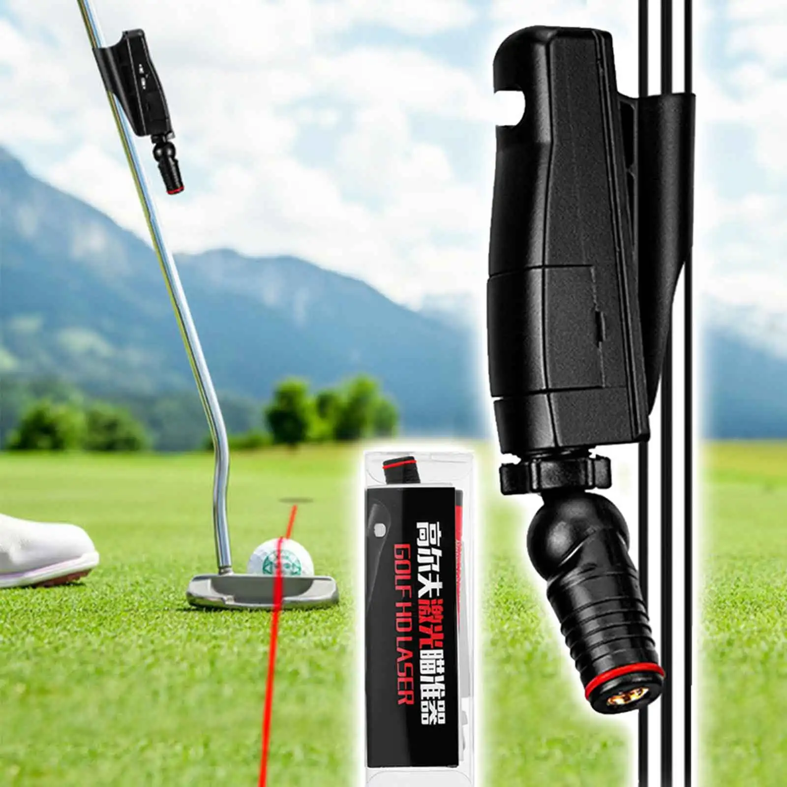 Men Golf Putter Laser Sight Indoor Education Putter Target Putt Help Practice Battery Operated Corrector Trainer