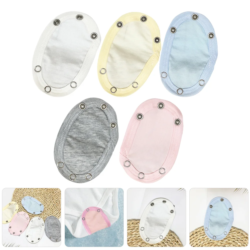 

5 Pcs Romper Suit Extension Bodysuit Extender Fart Jacket Baby Toddler Girl Cotton Snap Jumpsuits Extenders