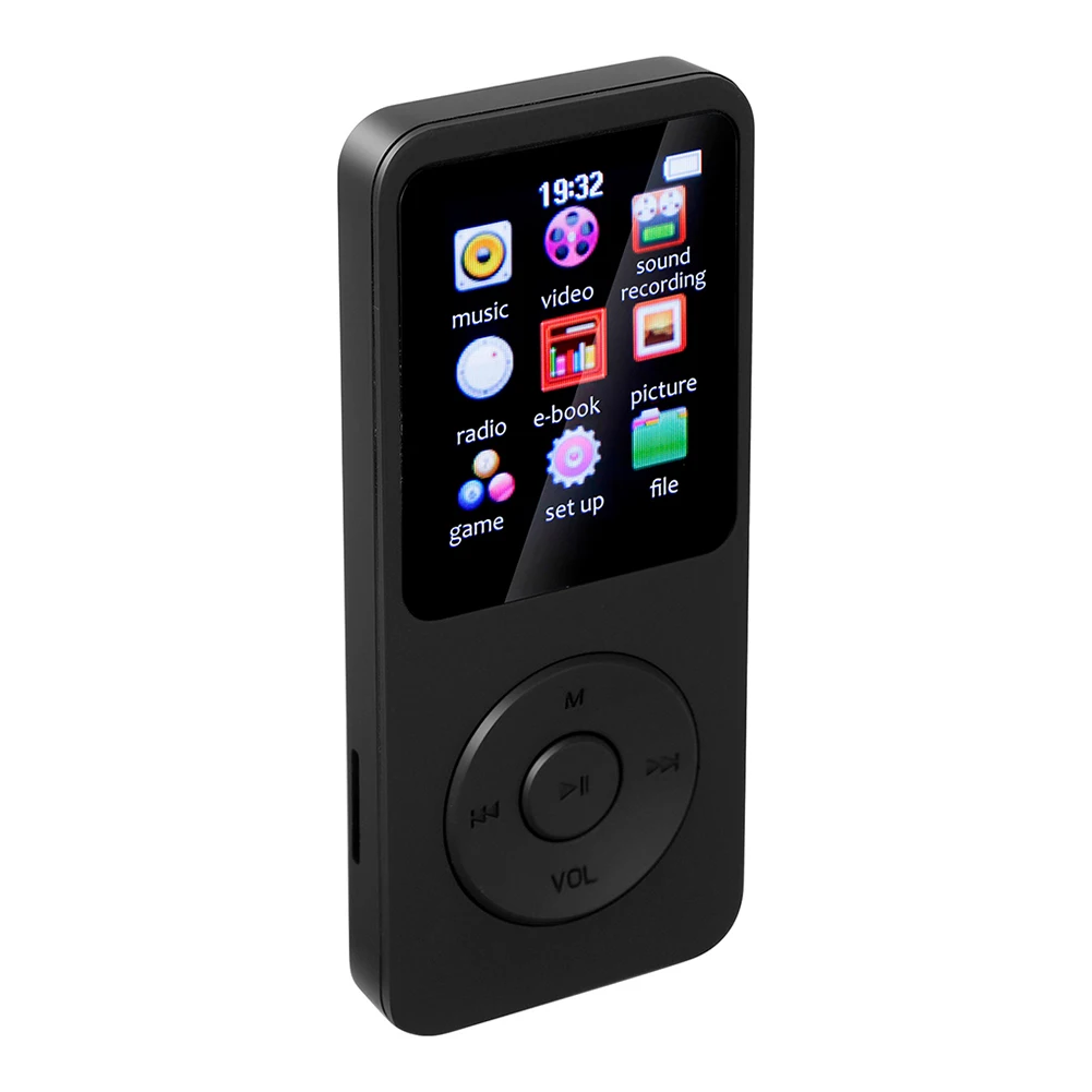 مشغل MP3 MP4 مشغل موسيقى HiFi محمول بشاشة ملونة 1.8 بوصة متوافق مع بلوتوث 5.0 مشغل موسيقى ستيريو هدية للأطفال