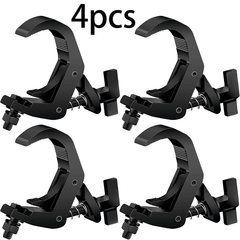 

4pcs Adjustable Aluminum Stage Light Hooks Black Par Light Hooks for Outdoor Use Durable Aluminum with 150kg Load Capacity