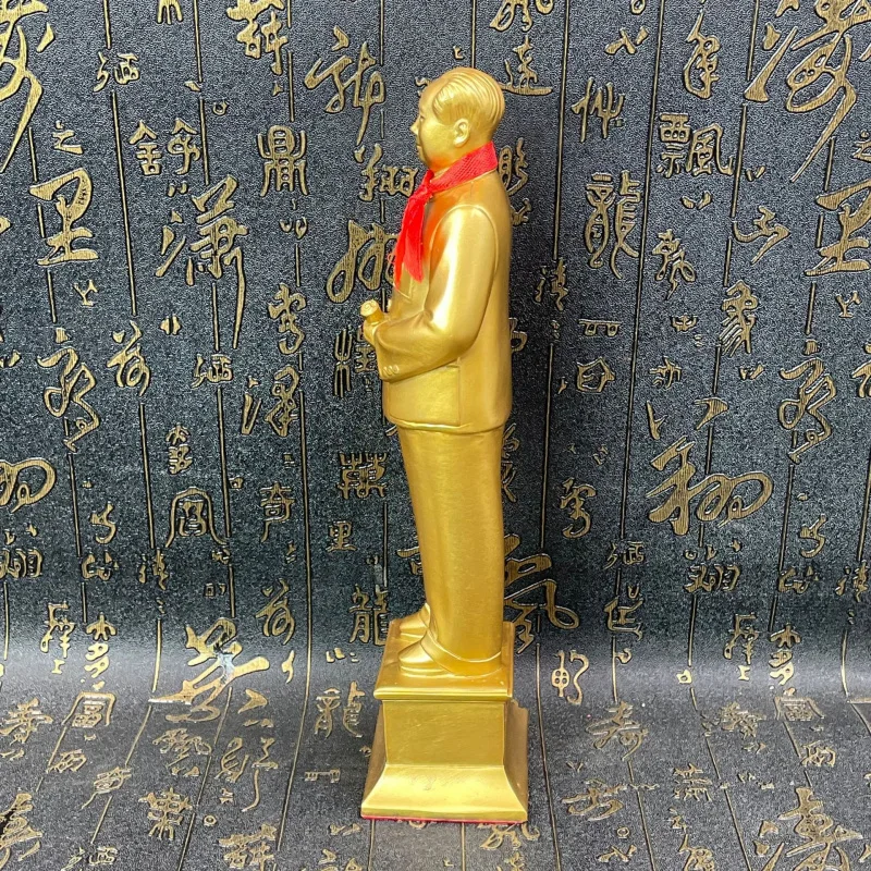 Crafts Ancient Handheld Manuscript Bronze Statue Founding Ceremony Full Body Standing Statue Home Decoration Great Man Crafts