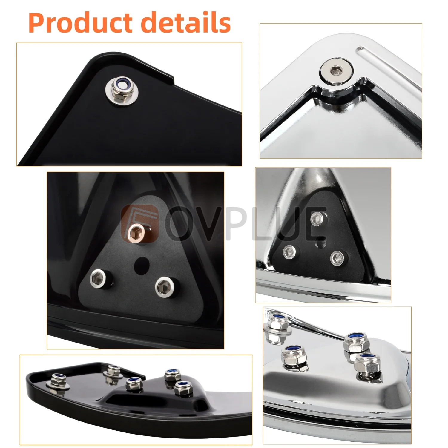 Motorcycle Curved License Plate Frame Mount Kit For Harley Softail Dyna Fat Boy Sportster 883 1200 Honda VTX1300R/S/T 1800R/S/T - view 4
