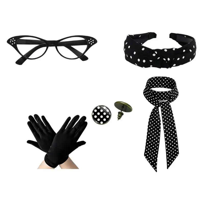 A52E 50er-Jahre-Rockabilly-Kostüme, 1950er-Jahre-Kostüme, Zubehör, Halloween-Cosplay-Kostüm – Detail 3