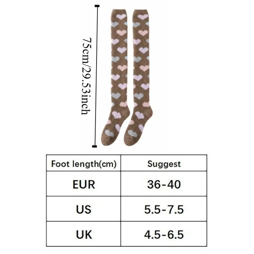 ถุงเท้าขนแกะคอรัลหนานุ่ม อุ่นสบาย ถุงเท้าสำหรับใส่นอน ถุงเท้าข้อสั้น ถุงเท้ายาวหวานๆ สำหรับฤดูใบไม้ร่วง
