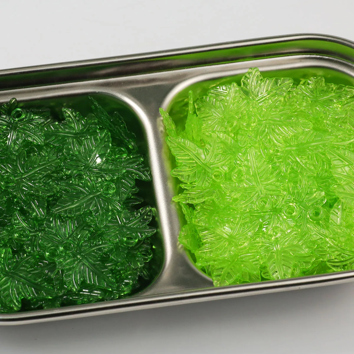 21 × 20 مللي متر الأخضر مابل ليف الاكريليك قلادة فضفاض الخرز لصنع المجوهرات سوار DIY بها بنفسك الأقراط اليدوية المفاتيح اكسسوارات