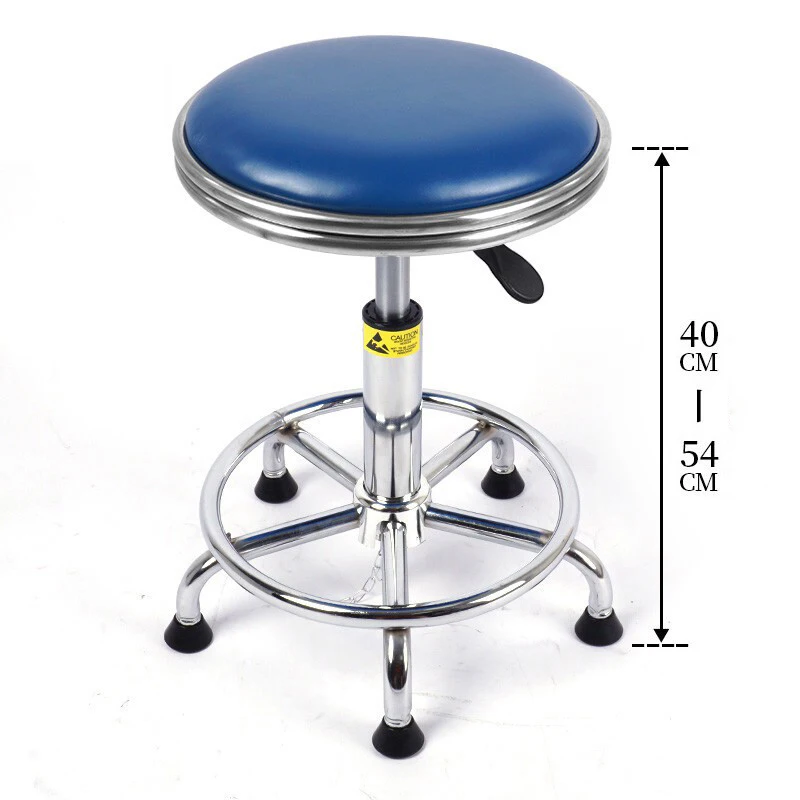 Soft Foam Cushion Seat Leather Surface Black Seats Fixed Feet Acid And Alkali Proof School Laboratory Chemical Lab Stools