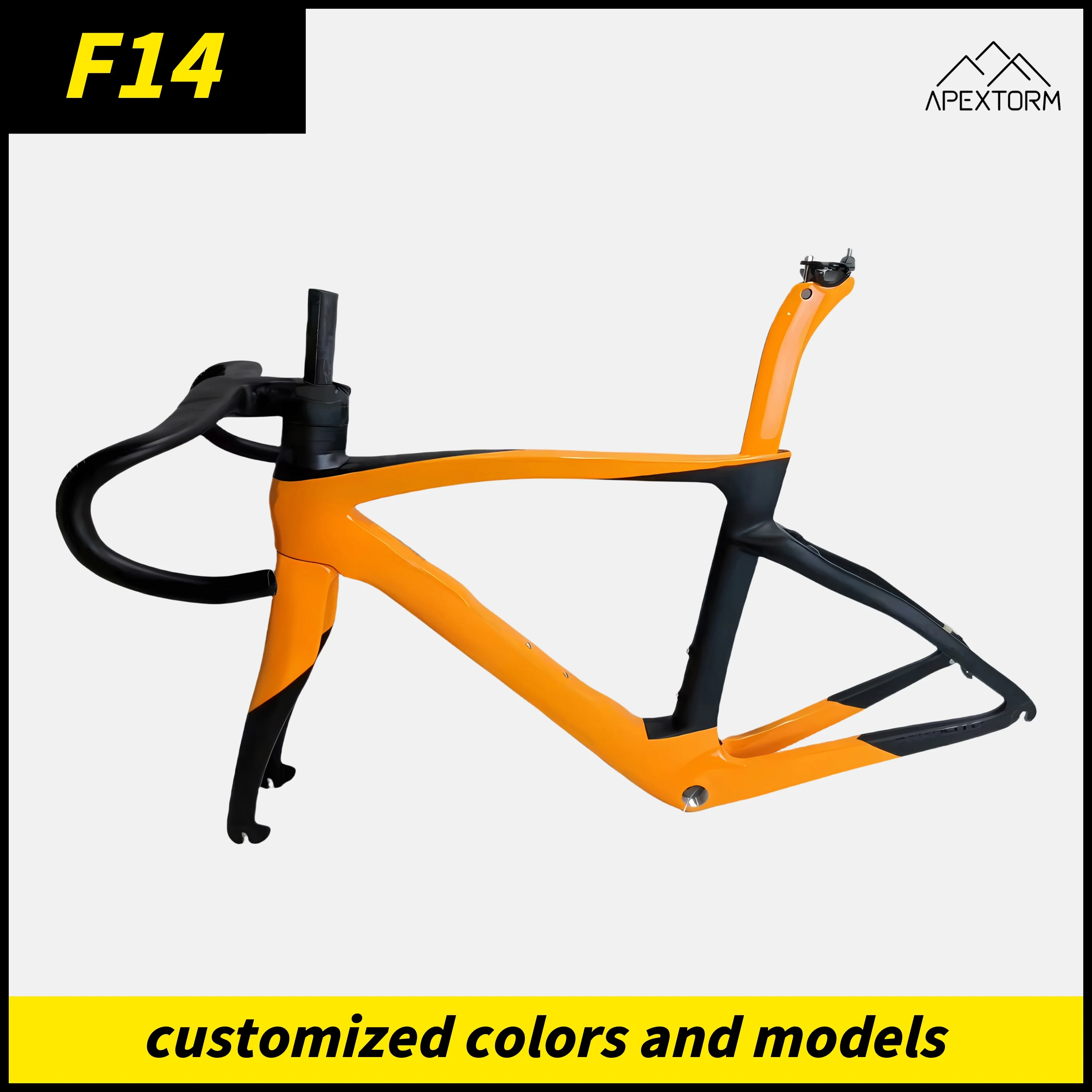 NEW T1100 Carbon Road Bike Frameset F14 For Multiple Color Super Light Carbon Frame With Handlebar And Accessories