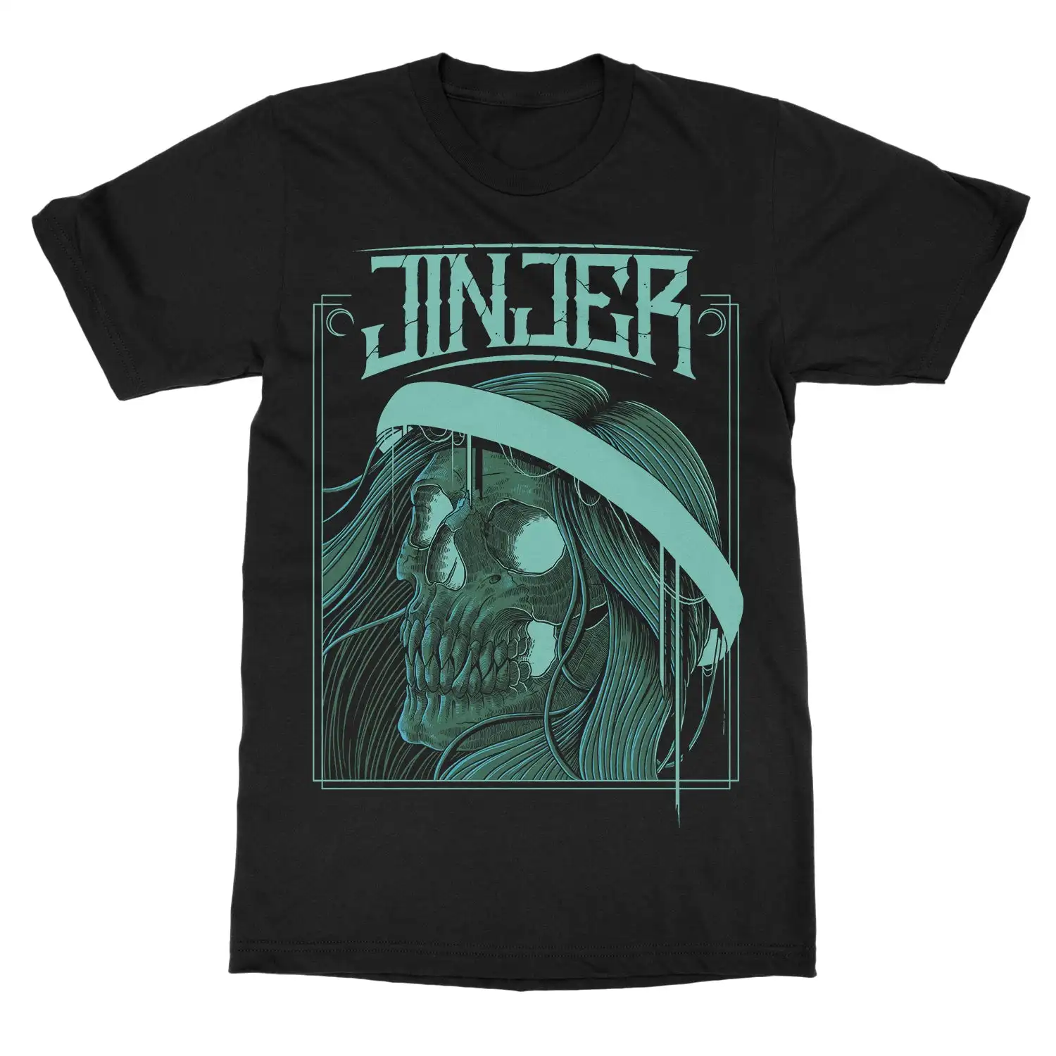 Jinjer Green Serpent Band T-Shirt, 100 % Baumwolle, Grafik-T-Shirt für Herren und Damen, Sommer-Streetwear-Top – Detail 2