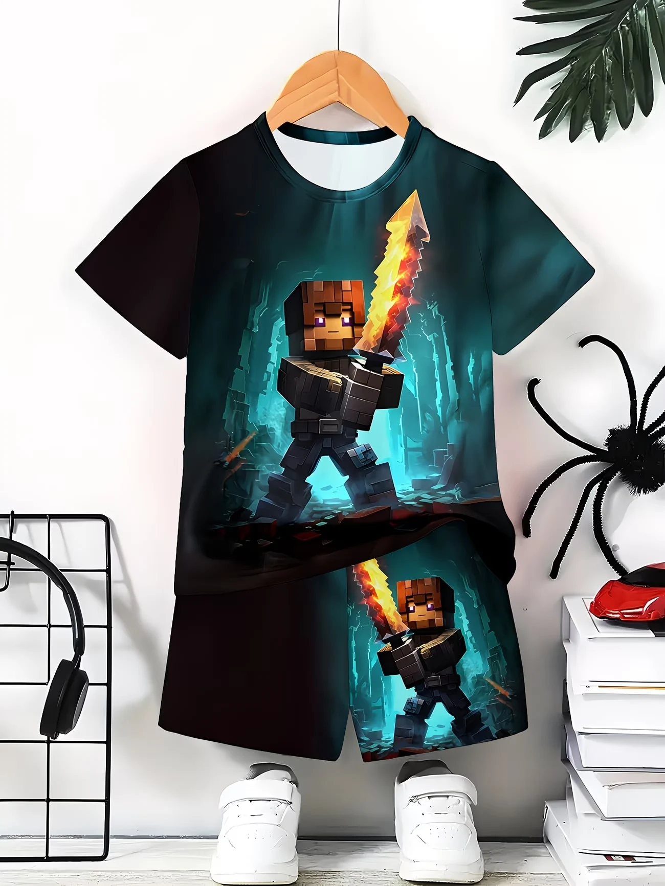 Pixel Game Style Kids Sport Suit 