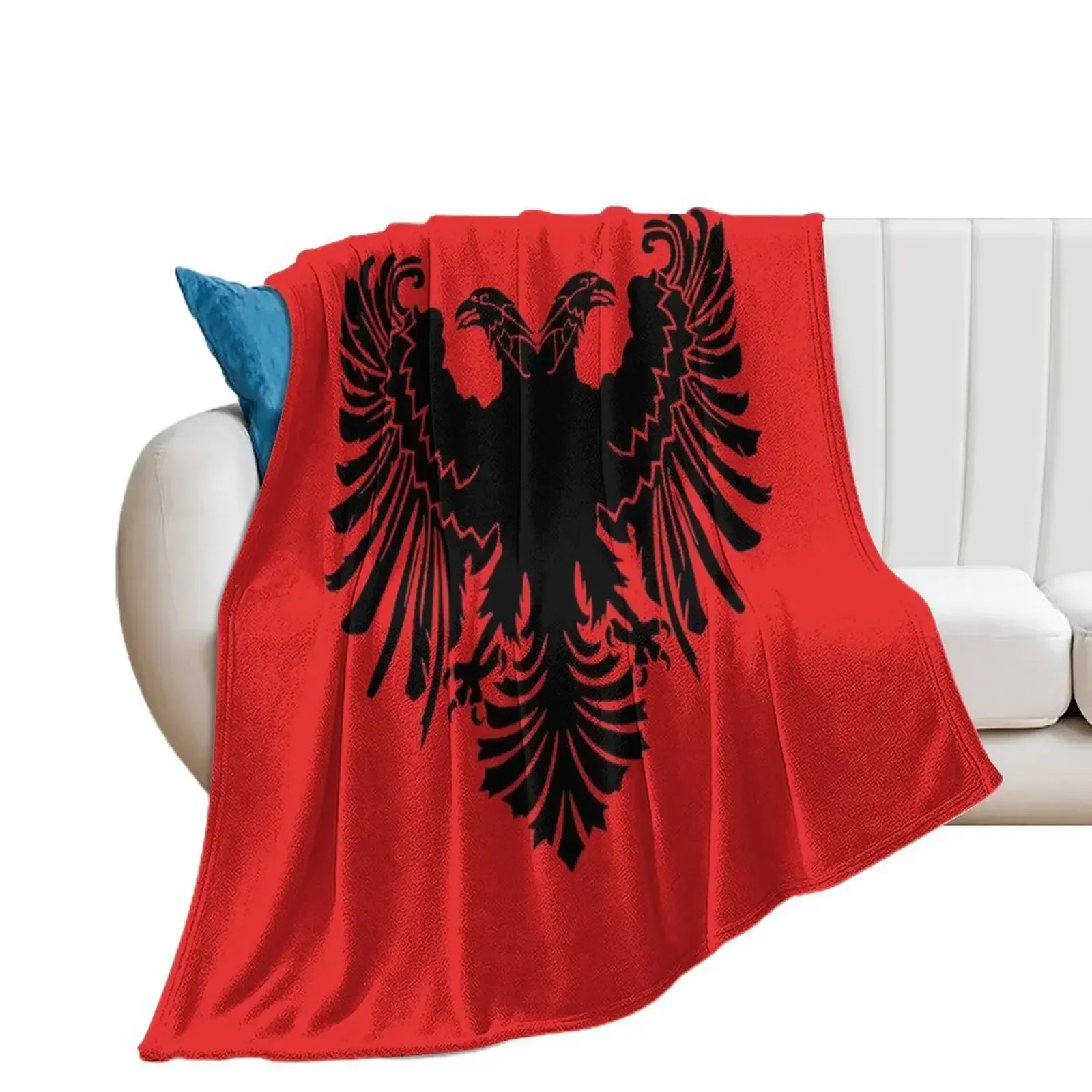 Albanian Flag Throw Blanket Decorative Throw Bed covers Soft Blankets For Sofas Blankets