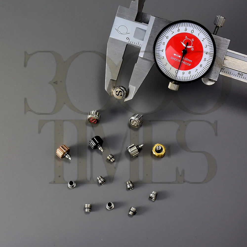 On Sale Dia 7MM Polished Sliver Two Waterproof Rings SKX007 SKX009 SRPD NH35/36 7S26 Movement Watch Crown Watch Stem Crown Tube