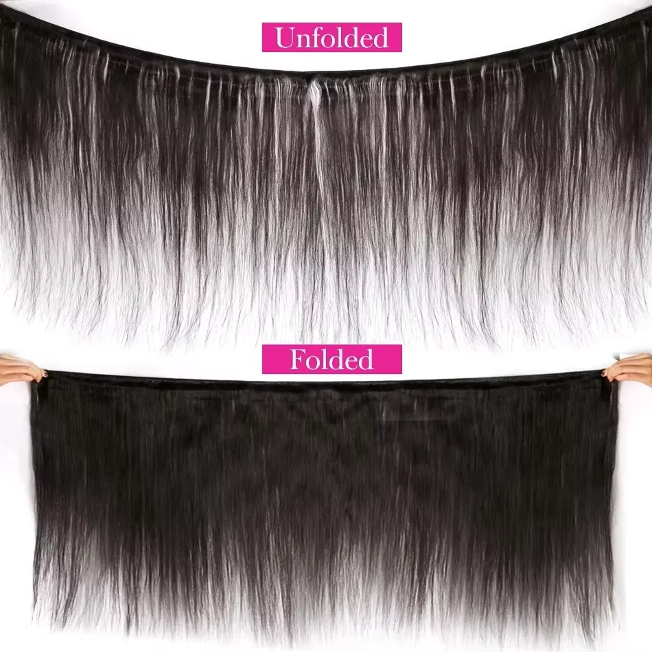 16A Straight Bundles Human Hair Virgin Human Hair 24 inch 3/4/5 Double Weft Bulk Braiding Hair Raw Hair Bundles For Black Women image 5