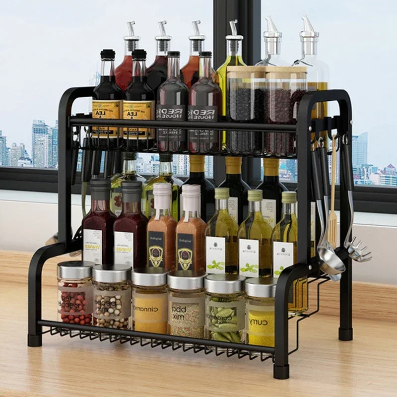 

Kitchen Countertop Organizer Spices Organizers, Storage Racks, Free Standing 2 Tier