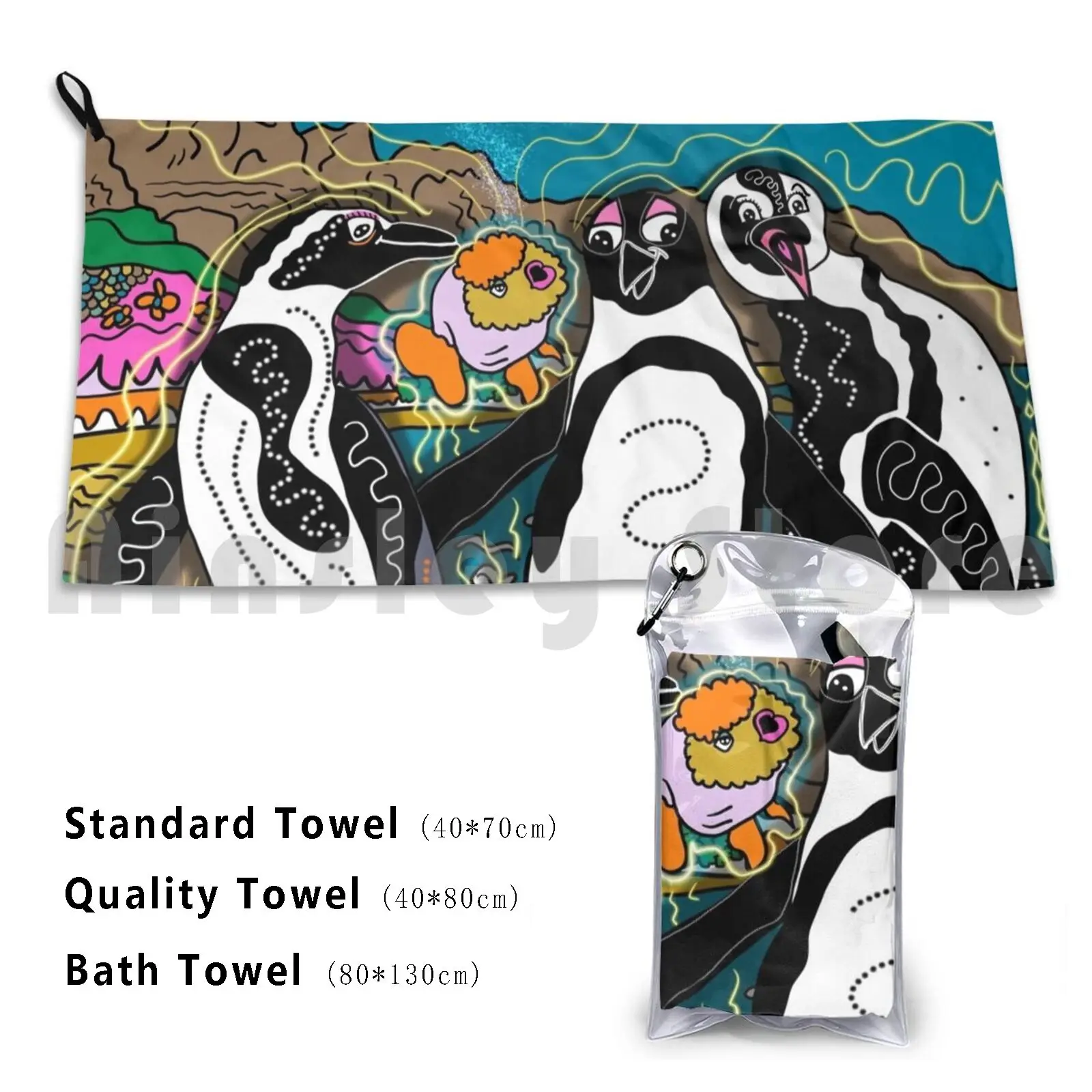 African Penguin Squad Bath Towel Beach Cushion Penguins African Penguins Beach South Africa South Africa Beaches