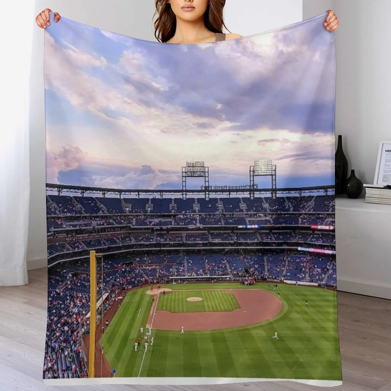 

Citizens Bank Park Sky Throw Blanket Decorative Sofa Thin Thins Blankets
