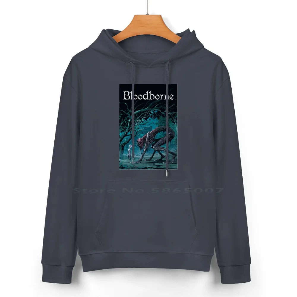 Bloodborne Pure Cotton Hoodie Sweater 24 Colors Bloodborne Dark Souls Miyazaki Comic Kovalski Pale Games Shadows Die Twice 100%