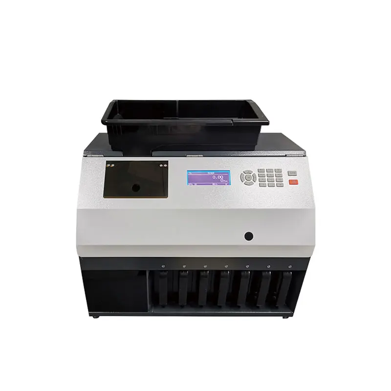 CS-610-1 Coin Counter Sorter Machines Totals And Subtotals In Value And Number Of Coins Counted Unique Alloy Sensor Technology
