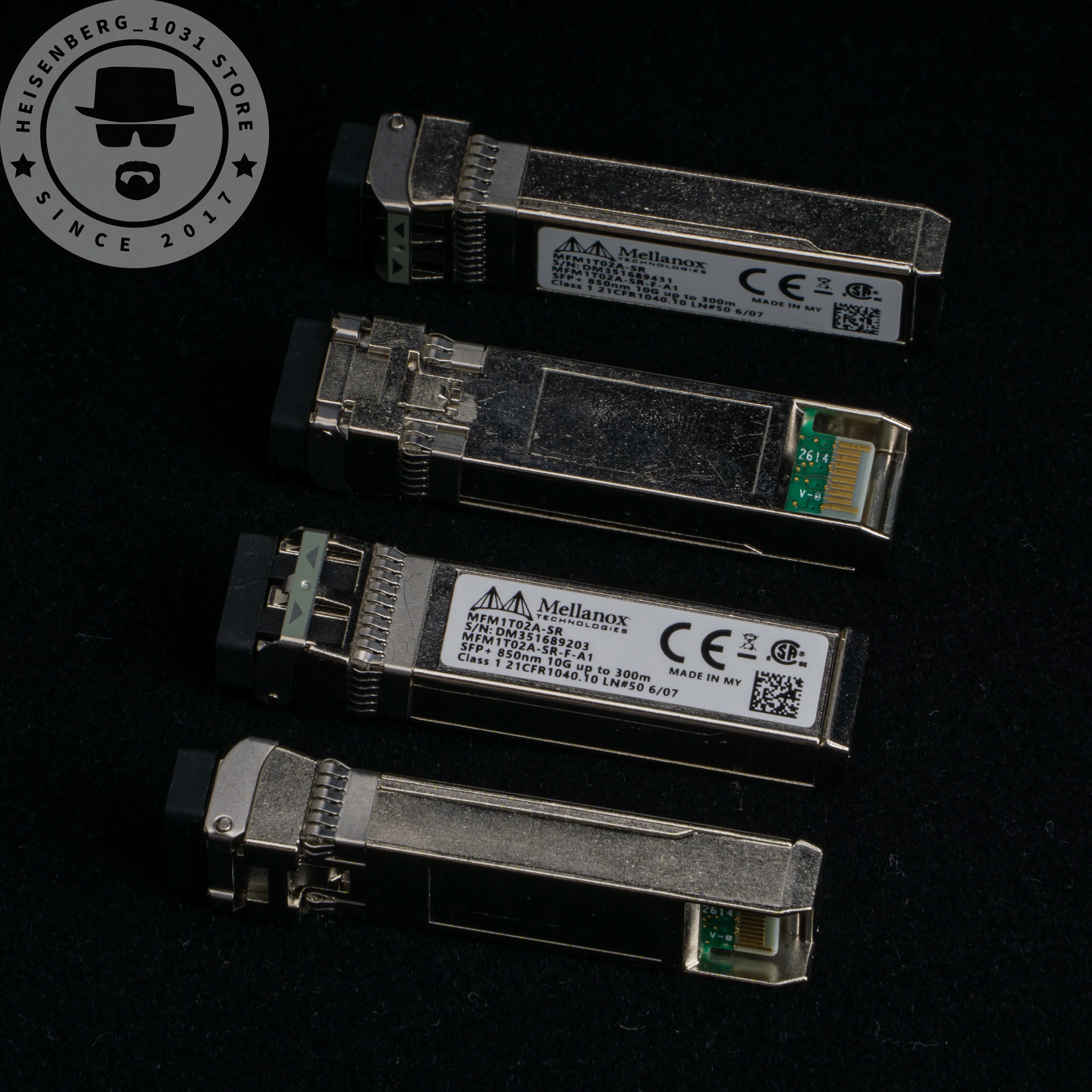 MFM1T02A-SR Mellanox 10GbE SFP+ MMF 850nm up to 300m Optical Transceiver for CX3/CX4 NIC Mellanox 10GbE Switch  Refubished.