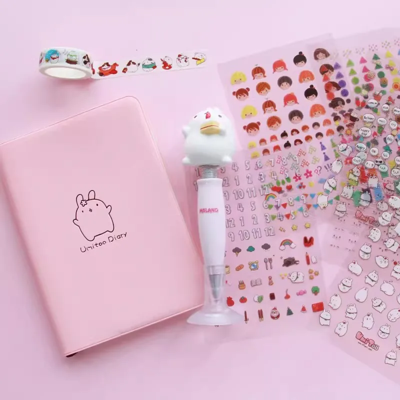 Cute Rabbit Diary Notebook Kawaii Cartoon Journal Planner Agenda Notepad for School Student Note Book Gift Stationery PU Covers