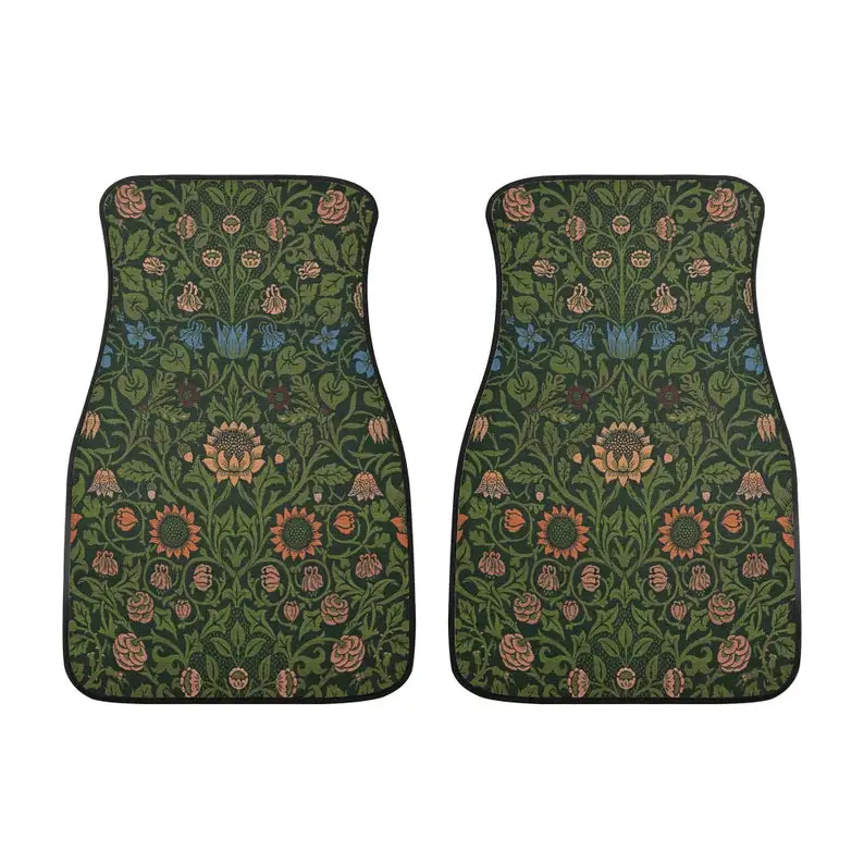 William Morris Car Floor Mat, vehicle floor mat, car accessories for women, Vintage Floral Car Floor Mat, 302214