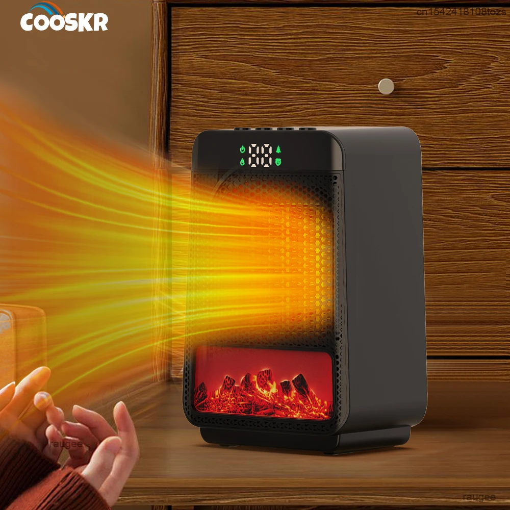 Hot Air Blower Electric Heater Portable Desktop PTC Ceramic Heating Fan Warm Air Blower for Household Office Mini Space Heater