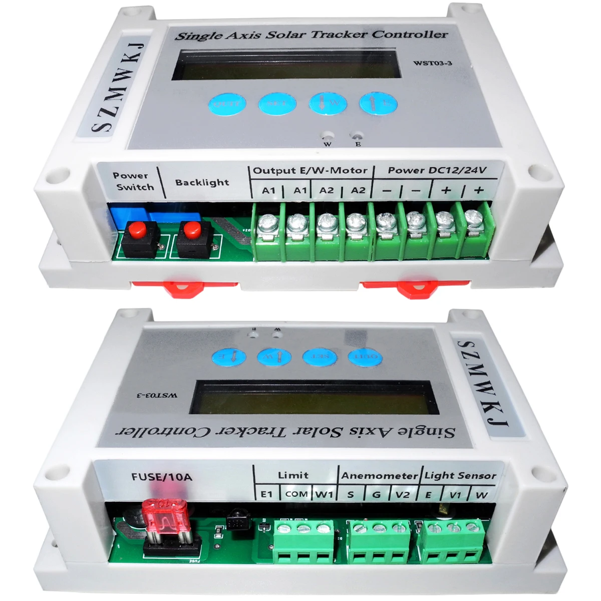Imagem -06 - Único Eixo Painel Solar Tracking Luz Solar Track System Controlador Eletrônico Lcd Solar Tracker Atuador Linear Kits 12v 6000n