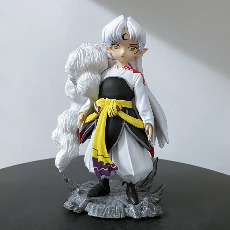 17cm Inuyasha Sesshoumaru Childhood Standing Anime Figure Model Gk Statue Boys Collection Desktop Decoration Ornament Toys Gifts