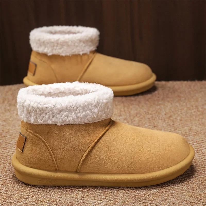 

New Winter Style Fleece Flat Wearable Warm and Anti-slip Solid and Multi-color Options Available Simple Outdoor Snow Boots