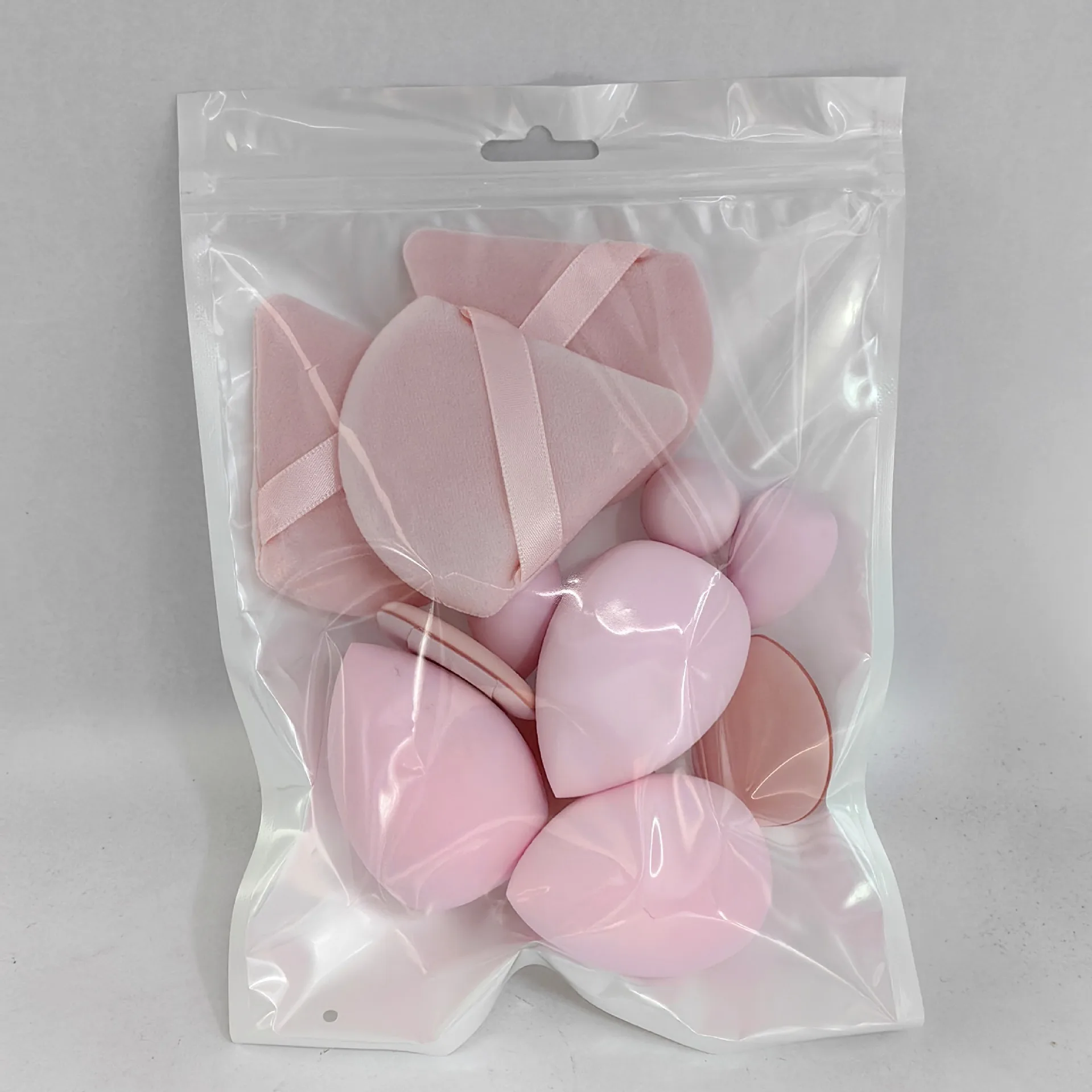 Ensemble d'éponges de maquillage en velours Triangel, 14 pièces, bouffantes de poudre, œuf de beauté, Mini bouffantes cosmétiques pour poudre libre, crème de fond de teint