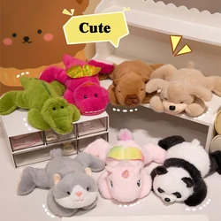 Lie prone animal doll cute little animal plush toy panda cat puppy dinosaur unicorn crocodile capybara mini animal toy gift