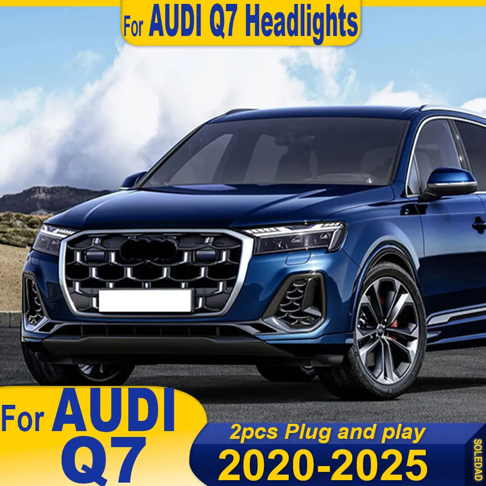 Car Styling Headlights For Audi Q7 2020 2021 2022 2023 2024 2025 LED Front Headlight DRL Turn Signal Light Assembly Modified