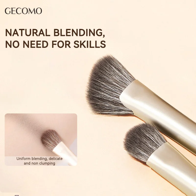 GECOMO Ensemble de pinceaux de maquillage pour les yeux, pinceau de détail, pinceau d'ombrage, ensemble de maquillage pour les yeux ombre de nez, un ensemble complet d'outils de maquillage pour les débutants