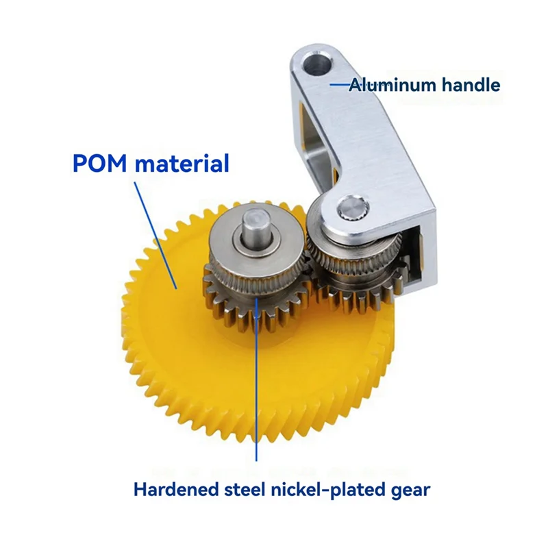 N09R-3D Printer Hardened Steel Extruder Gear Assembly For Bambu Lab X1 & P1P Series Wear-Resistant Plated Accessories