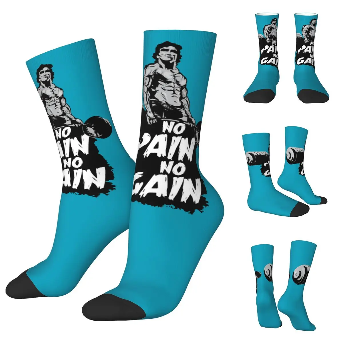 3D printing cosy Unisex Socks,Cycling Casual Arnold Schwarzenegger Mr Olympia Interesting Four Seasons Socks