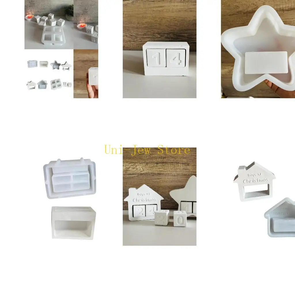 

40GB Silicone Clay Molds Craft Moulds Christmas Series Figurines Moulds Ornament Moulds Crafting Supplies for Figurines