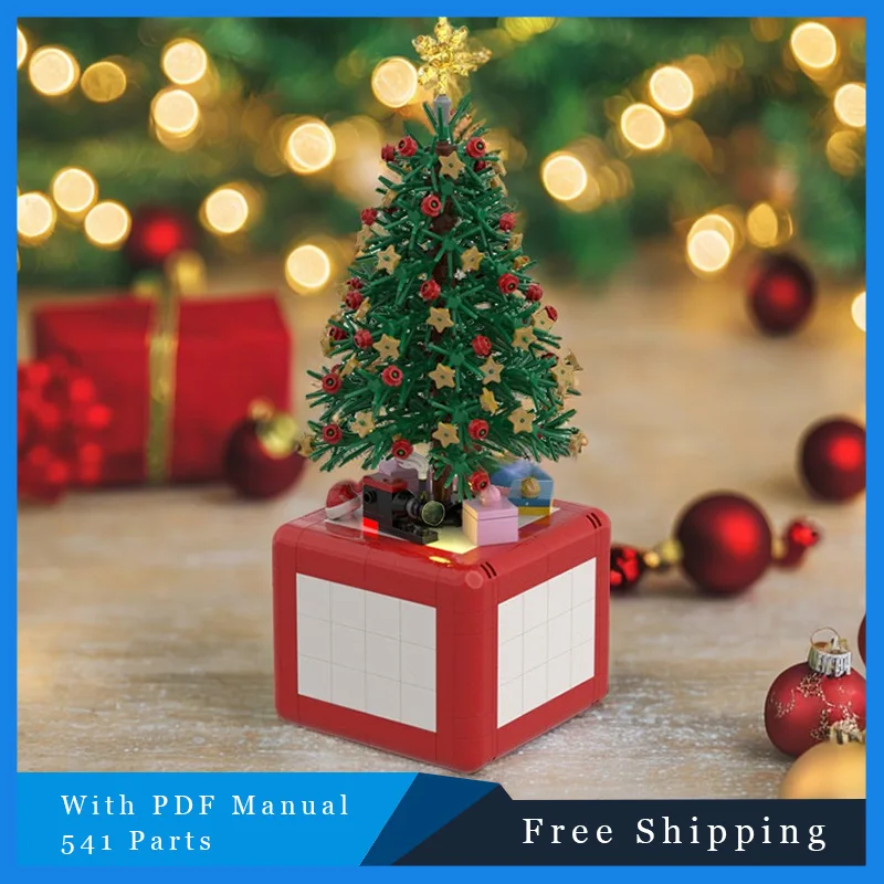 

541 Parts Home Decoration Series Flowering Christmas Tree Building Block Model Technology DIY Puzzle Birthday Adult Toy Set Gift