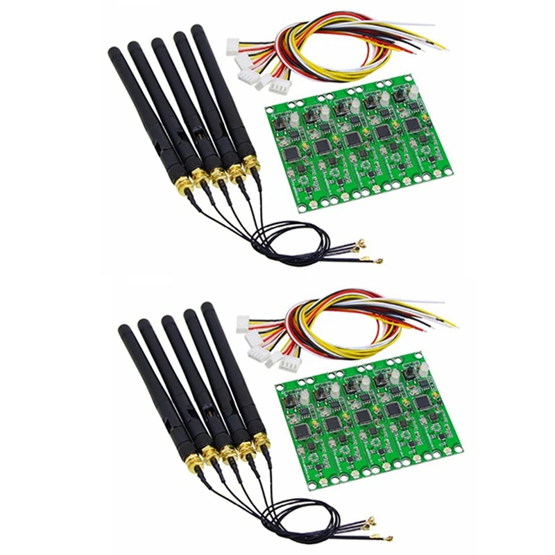 10Pcs 2.4Ghz Wireless DMX 512 Transmitter Receiver PCB 2 In 1 Module Wireless PCB Board With Antenna For DMX Stage Light