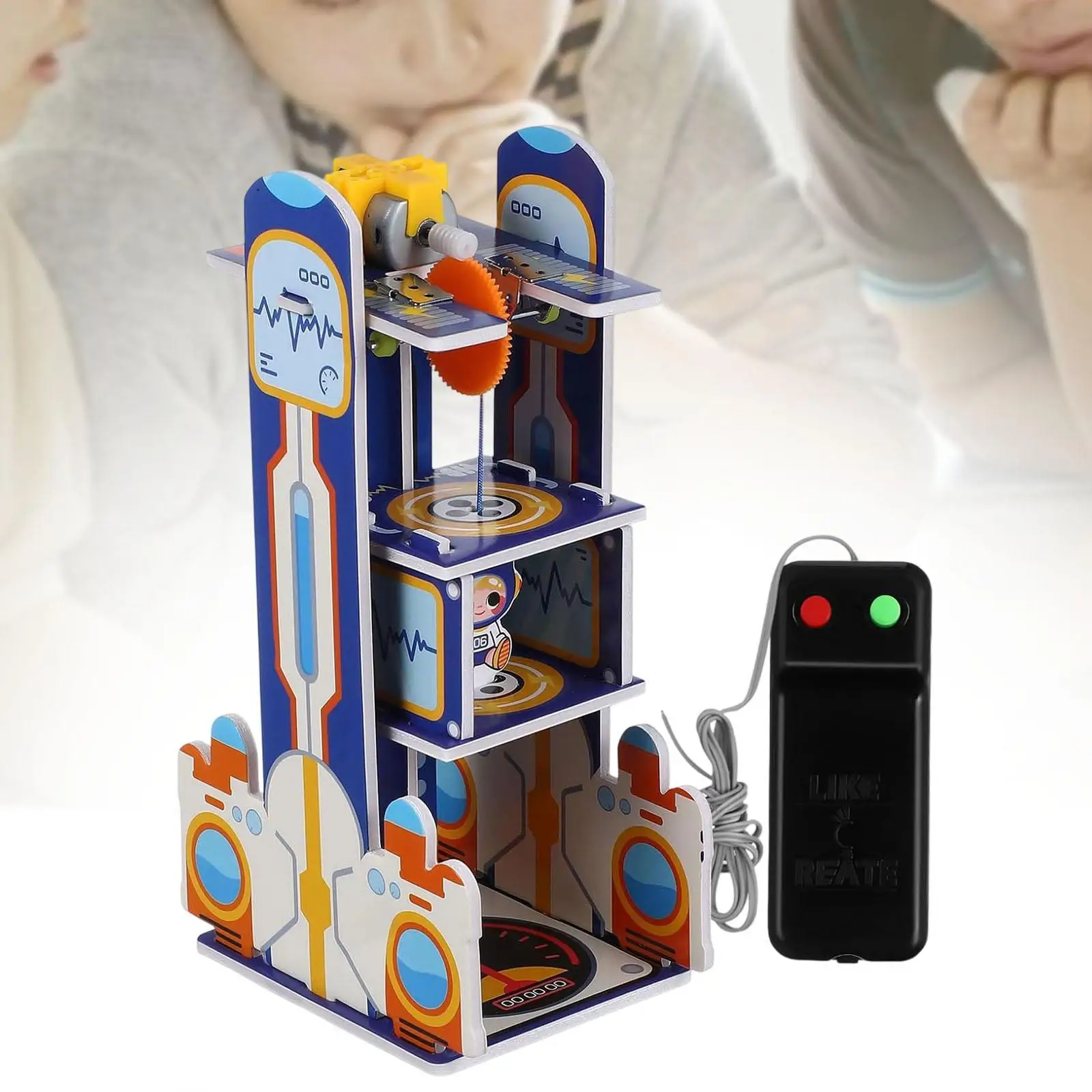 مجموعة مواد مجموعة أدوات العلوم للأطفال من لعبة المصعد DIY، مجموعة بناء نماذج DIY سهلة التجميع للأطفال والمراهقين والأعمار من 5 سنوات فما فوق