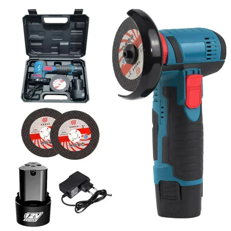 12V 3 Inch Lithium Electric Angle Grinder Cordless Polishing Machine Brushless/Brushed Mini Cutting Machine Rechargeable Battery