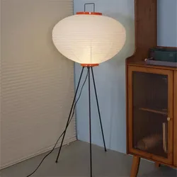 Noguchi-Lampe autoportante en papier de riz, design japonais, luminaire décoratif d'intérieur, idéal pour une chambre à coucher, un salon ou une table de chevet